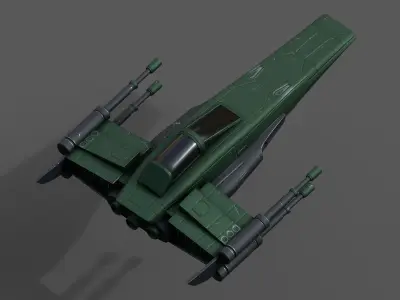Spaceship scifi starship futuristic spacecraft space millitary  Low-poly 3D model