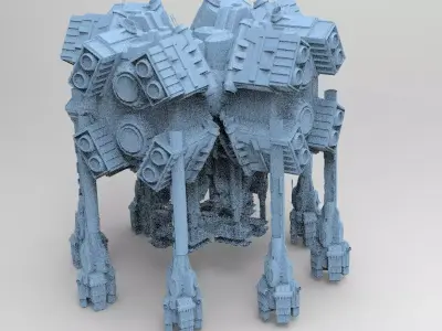  Elven Sci-Fi Dome Arch Tower 6 3D model