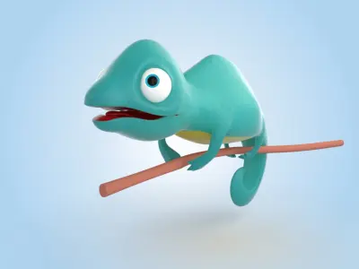 Chameleon 3D model