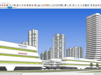 Sketchup Commercial Complex L2 3D model