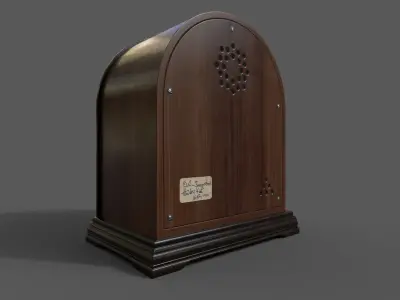 Vintage Radio Low-poly 3D model