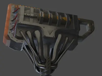 Tech Hammer  Low-poly 3D model