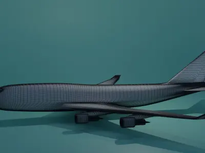 Boeing 747-400 3D model buy