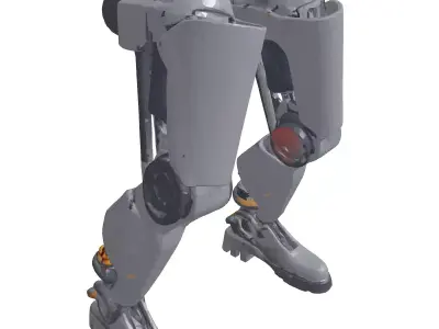Futuristic Cybernetic Leg 3D Model 3D model