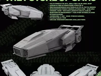 3D Printable Sci Fi Cargo Dropship 3D print model