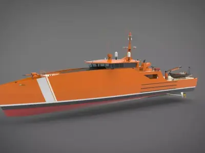 Coastguard Patrol Ship 3D model from CGTrader