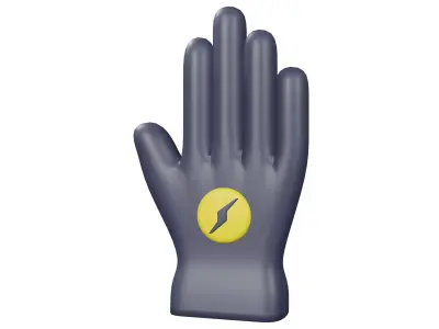 Mechanical Gloves Low-poly 3D model