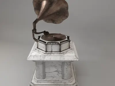 Gramophone Statue 3D model