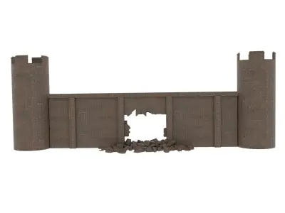 Ruined Castle Low-poly 3D model