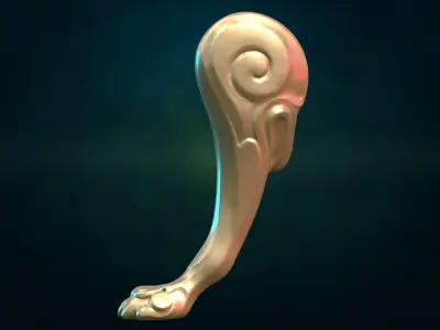 Lion Leg paw 3D print model