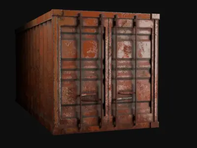 Low-Poly Sea Container v2 Low-poly 3D model