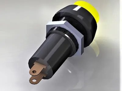 Signal bulb 10 yellow  3D model