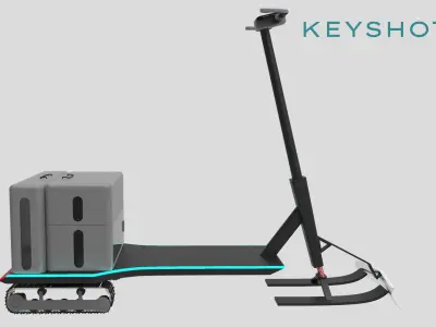  Cyber Kick Snow Scooter  3D model