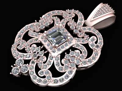 ANTIQUE PRECIOUS PENDANT 3D PRINTABLE MODEL 3D print model