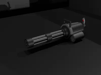 Minigun 3D model purchase