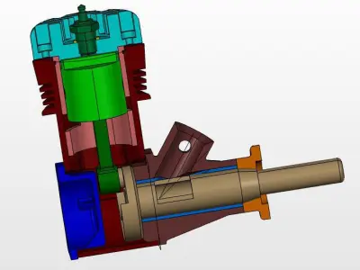 Motor de modelisme Engine model Free 3D model