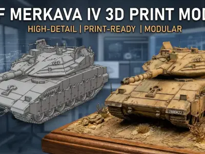 Merkava IV 3D print model