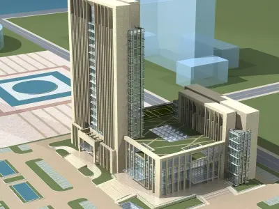 Office Building 3D model 210