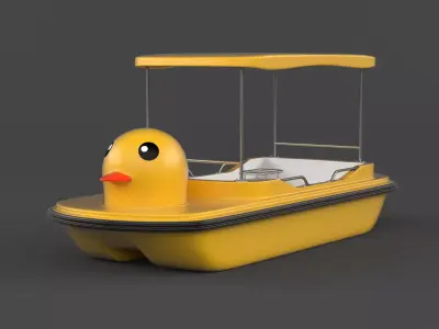 Fiberglass Pedal Boat Collection 3D model