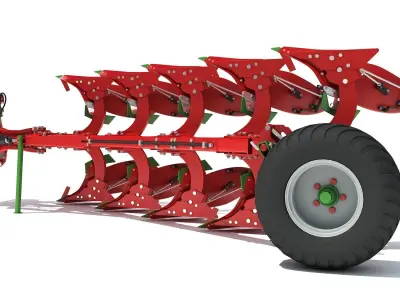 Semi Mounted Plough 3D model