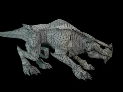 Pit Dragon MEDIUM Low-poly 3D model
