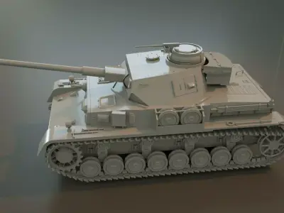 panzerkampfwagen IV Tank 3D Model 3D model