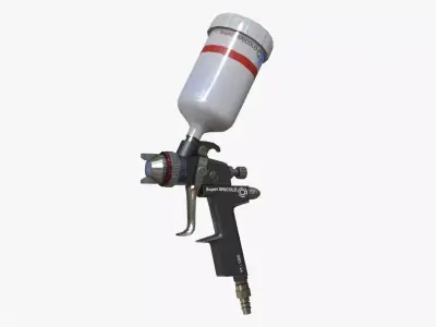 Spray Gun Low-poly 3D model