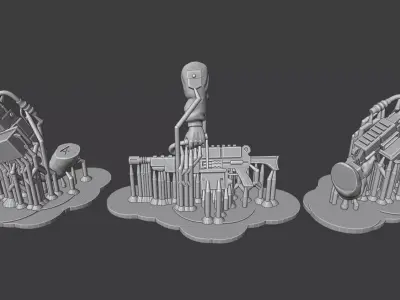 Hive-City Guard Drum-fed Autogun Bits Free 3D print model