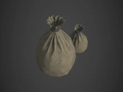 Sacks Low-poly 3D model