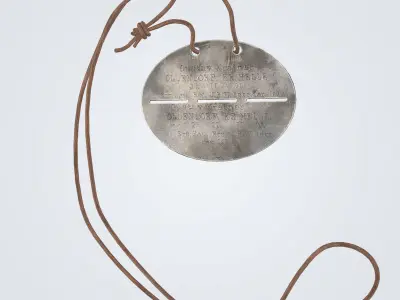 Dog Tag WWI Low-poly 3D model