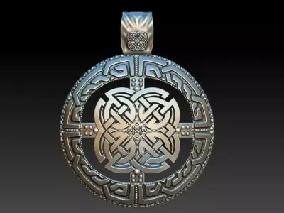 viking knot pendant 3D print model