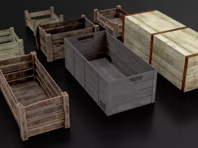 Box set 03 Low-poly 3D model
