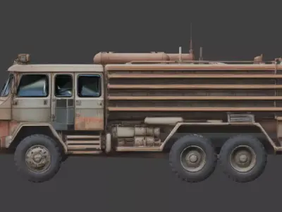 Rusted Apocalypse Pickup Truck 3D Model Low-poly 3D model
