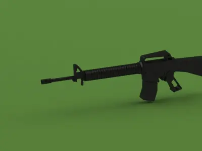 M16a2 military rifle Free 3D model