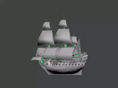 3D Model-SHIP0002 sailing ship 3D print model