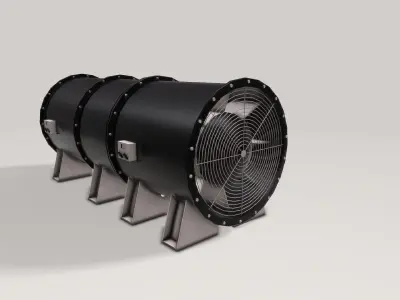 Ventilation Fan  Low-poly 3D model