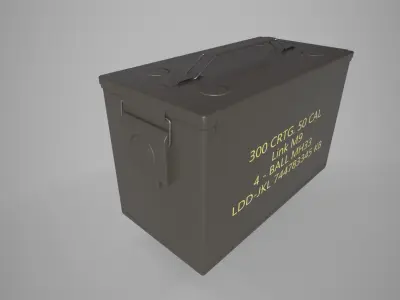 Ammo Box Low-poly 3D model