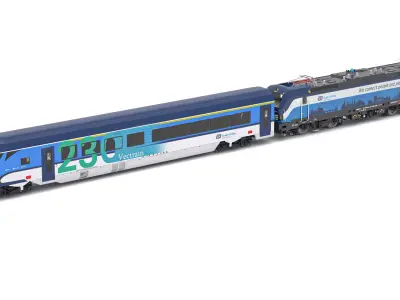 Siemens Vectron - Vectrain ComfortJet Train Collection 1 3D model