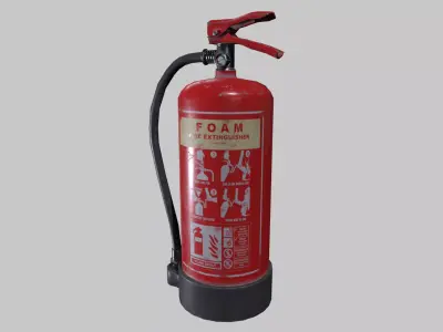 Fire Extinguisher Rigged Low-poly 3D model