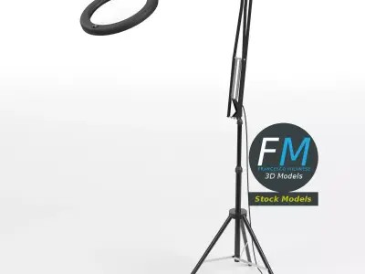 Magnifying lamp with tripod 3D model
