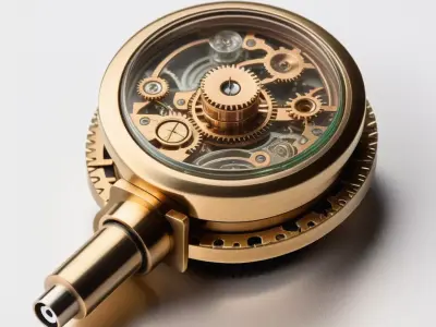 Steampunk Brass Mechanical Instrument 3D model