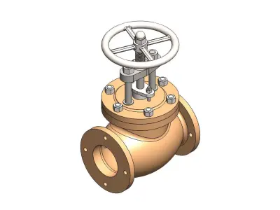 Industrial Glob Valve 3D model