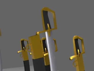 CURVED SWORD Low-poly 3D model purchase