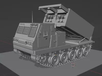 M270 MLRS Military Truck 3d Model Low-poly 3D model