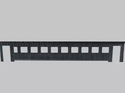 Train Coach Side Body 3D model