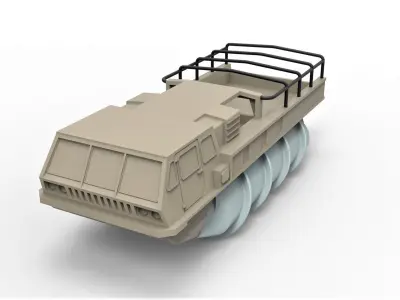 Screw terrain vehicle ZIL-4904 Scale 1 to 43 3D print model