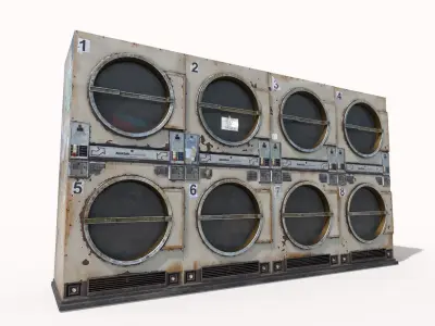 Old Laundromat - Public Laundry 3D model