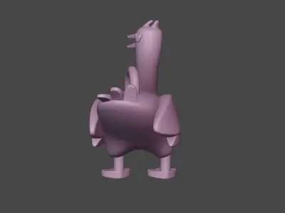 cute keychain Goose Gesha ready 3D print Free 3D print model