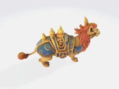 Fantasy camel Low-poly 3D model