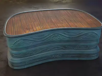 Alchemy Table Low-poly 3D model